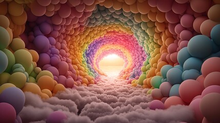 Poster - psychedelic virtual reality world, neon fractal landscapes, floating geometric shapes, vibrant colors, surreal dreamscape, immersive digital environment, glowing cybernetic flora, cosmic energy