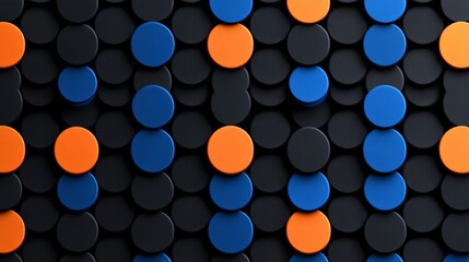 Poster - Vibrant geometric pattern with circular shapes in various colors