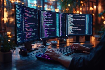 Programmer Team Development Web Design Coding Technology Software Company Office