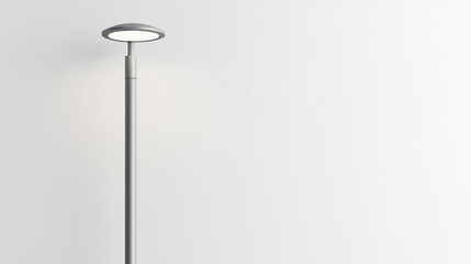 Poster - Modern floor lamp against a plain wall. Interior design concept. Possible use in home decor catalog