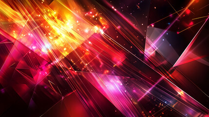 Fototapete - Vibrant abstract geometric shapes patterns design, Composition of Shapes and Textures in colorful Tones, A decorative wall adorned with an intricate background design.