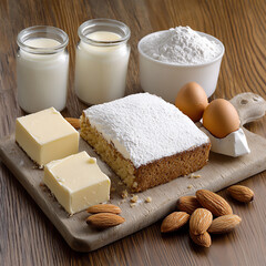 Wall Mural -  Cake Ingredients