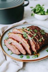 Wall Mural - Sliced Smoked Duck Breast, Kitchen Setting