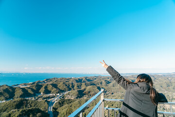 Wall Mural - 鋸山の美しい海と山の風景