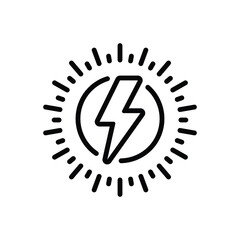 Wall Mural - black line icon for energy