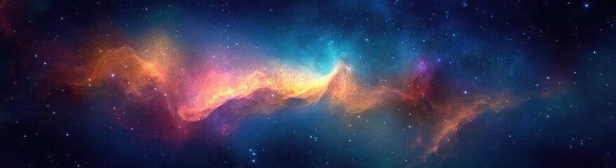 Wall Mural - cosmic nebula abstract light swirling galaxy energy imagination