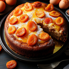 Wall Mural -  apricot cake