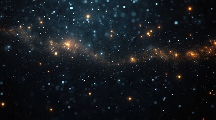 Poster - Floating Particles Abstract Background with Dreamlike Atmosphere and Depth
