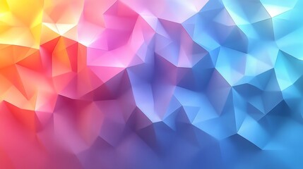 Fototapete - Abstract Polygonal Gradient: A Mesmerizing Display of Geometric Shapes and Vibrant Colors, Creating a Futuristic and Eye-Catching Background