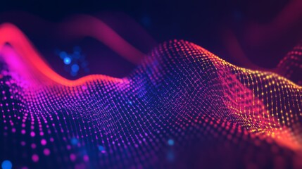 Fototapete - A colorful heartbeat graph flowing smoothly across a digital display, representing the life force and energy of a beating heart in a captivating design