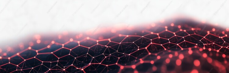 Poster - futuristic hexagonal lattice structure with soft diffuse light in minimalist style
