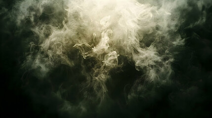Poster - Ethereal Smoke Clouds, Dark Background, Abstract Art, Design Element