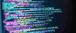 © Celt Studio - Colorful computer code on screen, programming language syntax, software development, coding, technology, digital data, IT, web development, script, lines of code, monitor