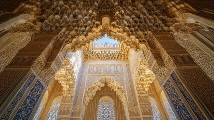 Poster - Intricate and ornate islamic architecture features complex carvings and patterns