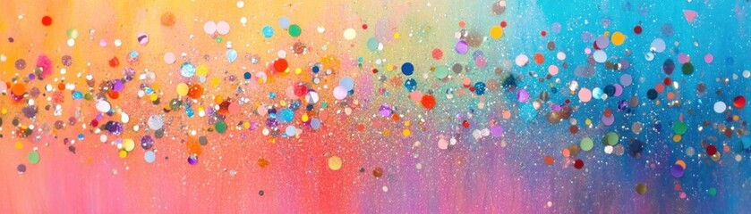 Aufkleber - An abstract backdrop with numerous colourful dots and shimmering glitter