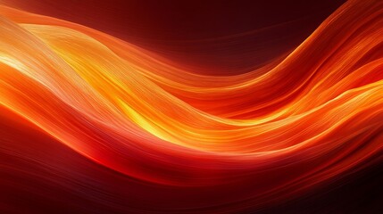 Poster - Fiery abstract artwork displays flowing colors with rich red and orange hues swirling together in a dynamic composition