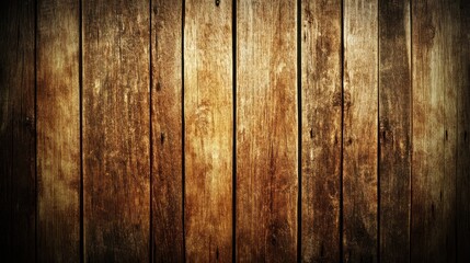 Poster - Dark brown wooden planks arranged vertically to create texture