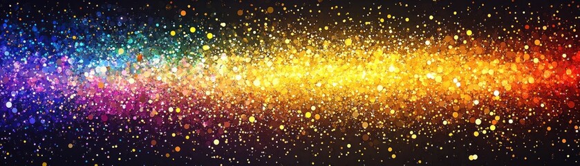 Poster - Colorful sparkling glitter creates a mesmerizing and magical galaxy