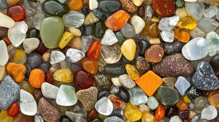Poster - Variety of colorful and polished rocks and gemstones clustered together