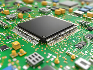 Poster - Central Processing Unit on Circuit Board