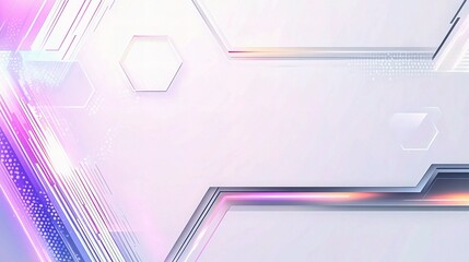 Poster - Subtle Hexagonal Background with Lines for Modern Design Projects