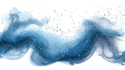 Sticker - blue smoke splashes isolated on white background