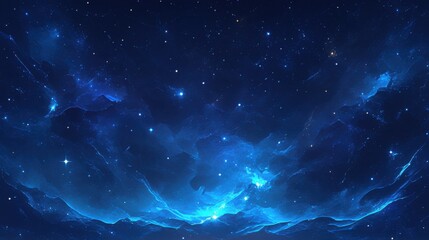 abstract cosmic blue nebula background with swirling nebula and distant star light. featuring expans
