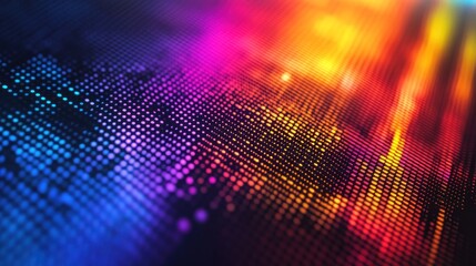 Poster - Vibrant spectrum of digital array with abstract light and color gradations