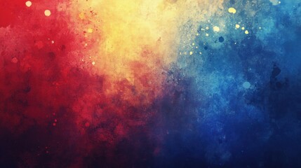 Poster - Dynamic Color Fusion, Abstract Canvas Texture with Splatter Effects