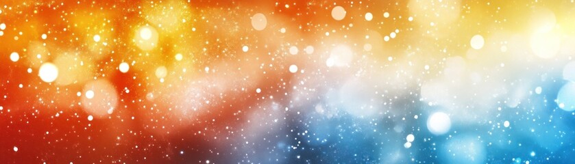 Poster - Abstract blend of warm and cool colors with bokeh