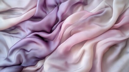 Poster - Silky fabric with a pastel purple and pink gradient