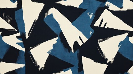 Poster - An abstract pattern featuring overlapping geometric shapes in various colors