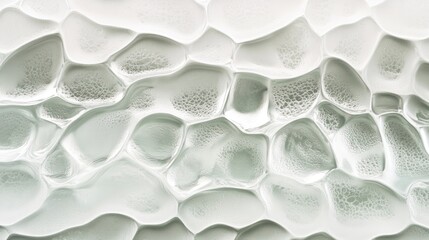 Poster - Abstract white textured glass background with organic cell pattern
