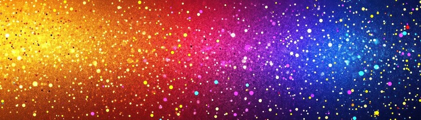 Poster - Colorful bokeh lights cascade across a textured gradient background