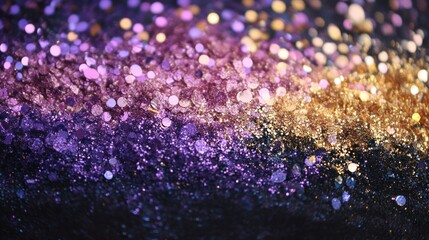 Poster - Colorful glitter with a purple to gold gradient effect