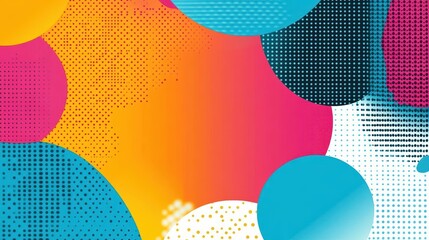 Aufkleber - Colorful abstract background featuring vibrant dots in various sizes and arrangements