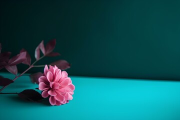 Wall Mural - pink flower in vase