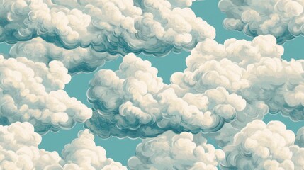 Wall Mural - abstract background of white clouds in the sky. blue sky with fluffy clouds