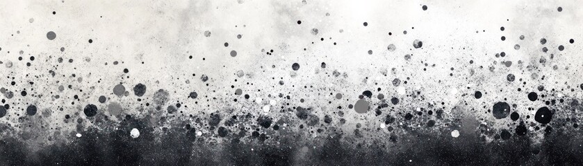 Poster - Abstract image of varying sized circles in a grayscale palette