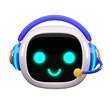 © Grayscale_Studio - Happy robot. 3d ai character, chat bot mascot isolated on white background, GPT chatbot icon. Artificial intelligence, trendy technology, support service, funny automation computer