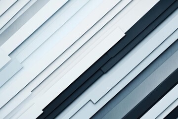 Poster - A wall featuring alternating black and white vertical strips creating a modern geometric pattern