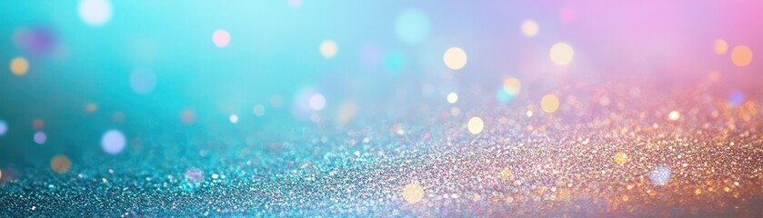 Poster - Glittering particles create a mesmerizing and magical gradient background