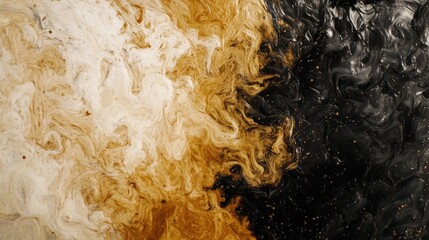 Aufkleber - Flowing pigments create a swirling and visually striking abstract pattern