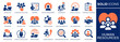 © lovemask - Human resources icons, such as recruitment, hr management, collaboration, teamwork and more. Vector illustration. Easily changes to any color.