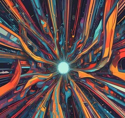 Wall Mural - illustration of abstract technology background.