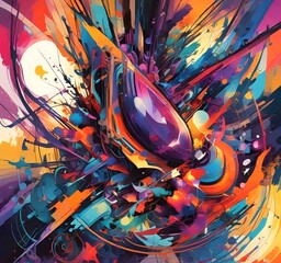 Wall Mural - illustration of abstract technology background.
