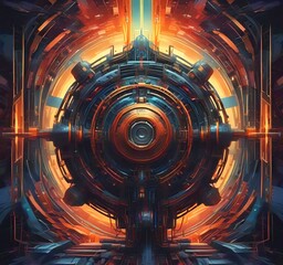 Wall Mural - illustration of abstract technology background.