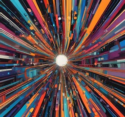 Wall Mural - illustration of abstract technology background.
