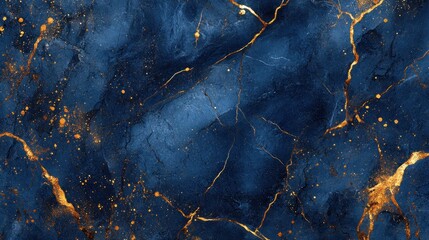 Aufkleber - Abstract background featuring dark blue texture and gold accents