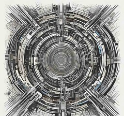  Illustration of abstract technology background.